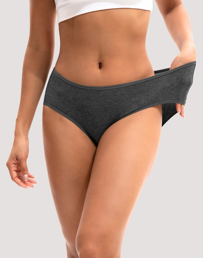 INNERSY Womens Underwear Cotton Hipster Panties Regular & Plus Size 6-Pack(Large,Dark Vintage)