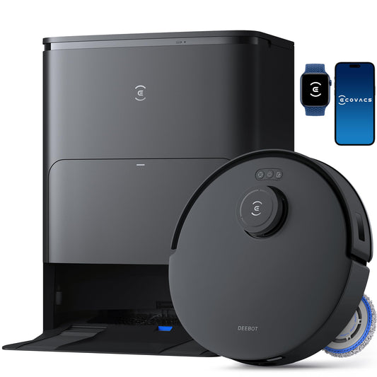 ECOVACS DEEBOT T30S Robot Vacuum and Mop, 11000Pa, ZeroTangle Technology, TruEdge Adaptive Edge Mopping, Hot Water Washing, Self-Emptying, Self Refilling, Auto-Mop Lifting, Obstacle Avoidance