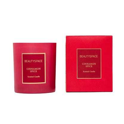 BEAUTYSPACE Cinnamon Spice Holiday Candle Gift, 200g