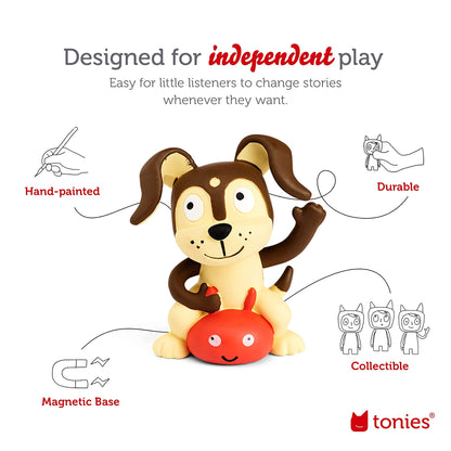 Toniebox Audio Player Starter Set with Playtime Puppy - Listen, Learn, and Play with One Huggable Little Box - Light Blue