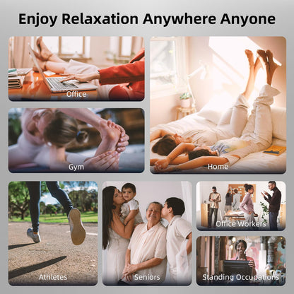 ALLYOUGER Shiatsu Foot Massager with Heat,Vibration,Air Compression and Deep Kneading for Plantar Fasciitis, Neuropathy,Improve Foot Wellness,Gifts for Women & Men（Silver）