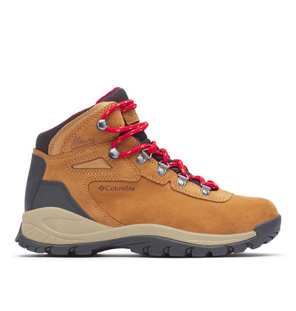 Columbia Womens Newton Ridge Plus Waterproof Amped, Elk/Mountain Red, 12