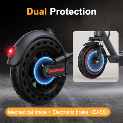 Electric Scooter, 20//22/27 Miles Long Range, 8.5"/10"/14" Tire, Powerful 350/500W Motor, Top Speed 19/22 MPH, Folding Escooter for Adults & Teens with Dual Braking (22Mph-500W-10''-Suspension)
