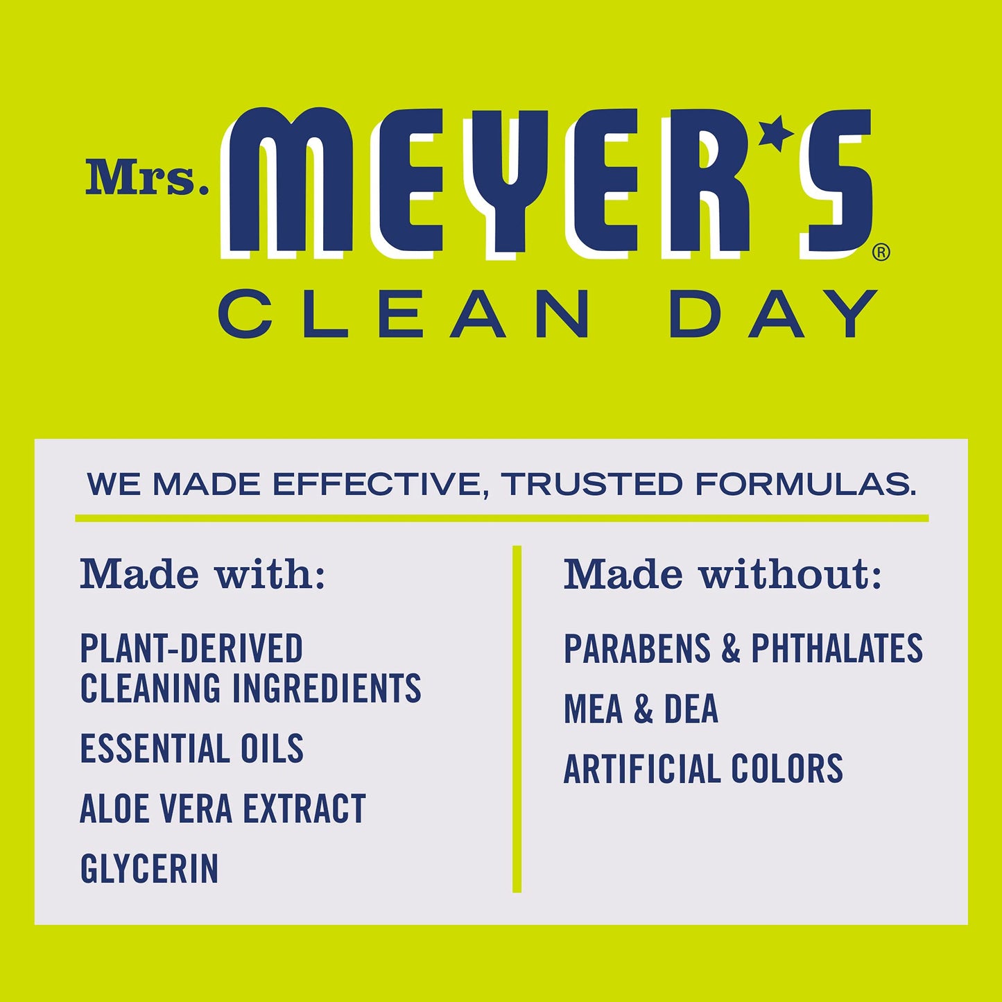MRS. MEYER'S CLEAN DAY Liquid Dish Soap, Lemon Verbena, 16 fl. Oz