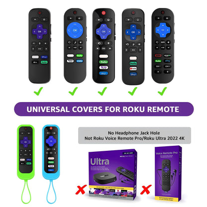 [3Pack] Climberer Remote Case Cover Compatible with TCL/Hisense roku TV |Sharp Roku TV | Roku Express 4K+，Glow in The Dark Makes it Easy to find