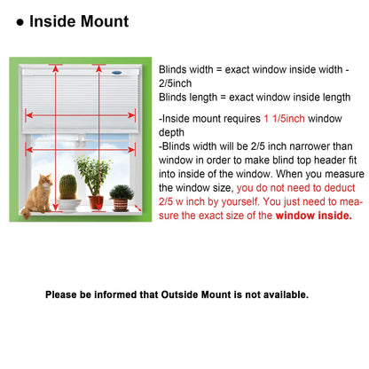 LazBlinds Cordless Cellular Shades, No Tools No Drill Blackout Honeycomb Shades Pleated Blinds for Windows, 18'' W x 36'' H, Silver White