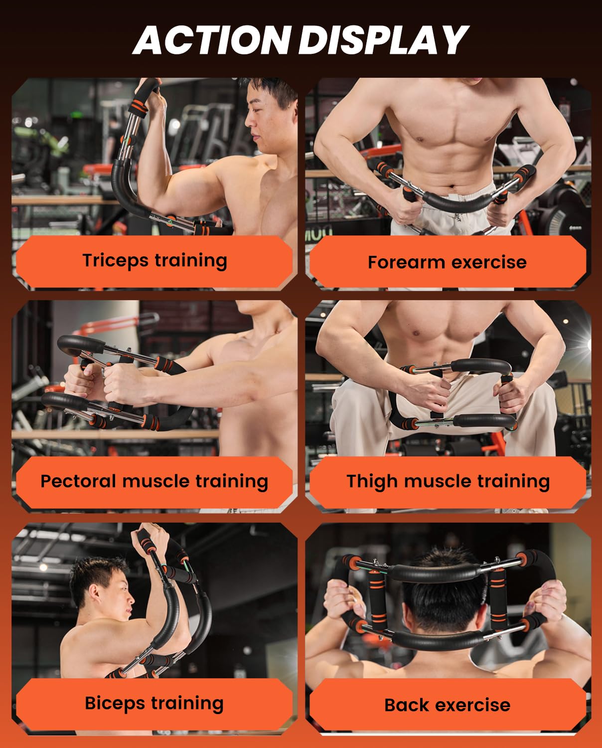 2026 New Saker Power Twister Arm Trainer, Adjustable Chest Workout Equipment,Forearm Strengthener, Arm Exercise Gift for Home Gym, for Men, Ideas for Fitness Enthusiasts (20-60lb)