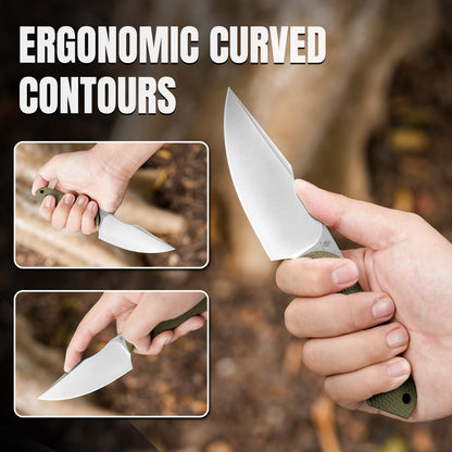 Kizer Harpoon Fixed Blade Knife with Sheath, 3.84” D2 Fixed Blade EDC Knife with G10 Handle for Hunting, Camping, Hiking, Survival 1040M1