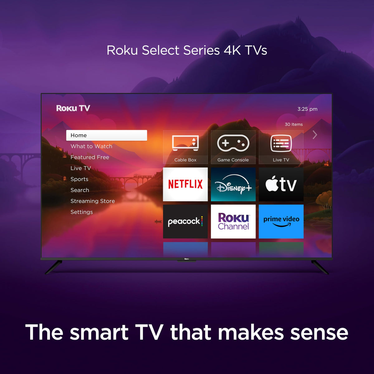 Roku Smart TV – 55-Inch Select Series 4K HDR RokuTV with Roku Enhanced Voice Remote, Brilliant 4K Picture, Automatic Brightness, & Seamless Streaming – Live Local News, Sports, Family Entertainment