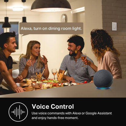 Kasa Smart Light Switch HS200, Single Pole, Needs Neutral Wire, 2.4GHz Wi-Fi Light Switch Works with Alexa and Google Home, UL Certified, No Hub Required , White, HS200