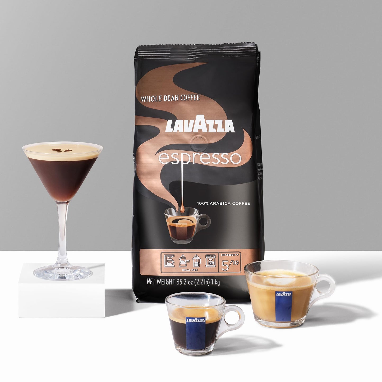 Lavazza Espresso Whole Bean Coffee, Medium Roast, 100% Arabica, 2.2 lb Bag (Pack of 1)