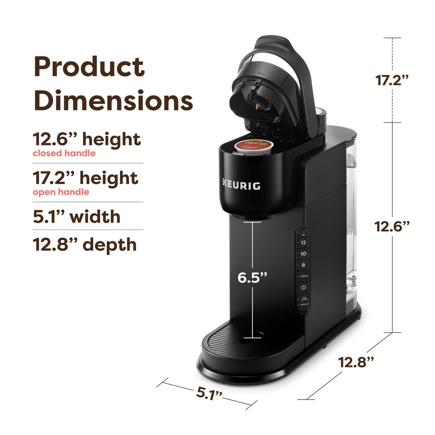 Keurig K-Express Single Serve Coffee Maker – Strong Brew Option, 42oz Reservoir, Sleek Design for Holiday Hosting & Gifting, Black