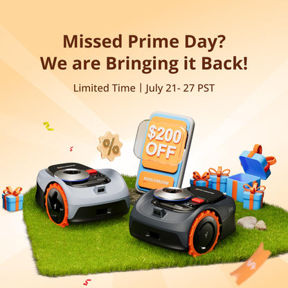 Segway Navimow i105N Robot Lawn Mower Perimeter Wire Free 1/8 Acre RTK+Vision Robotic Lawnmower, AI-Assisted Mapping, Virtual Boundary, APP Control, 58dB(A) Quiet, Multi-Zone Management