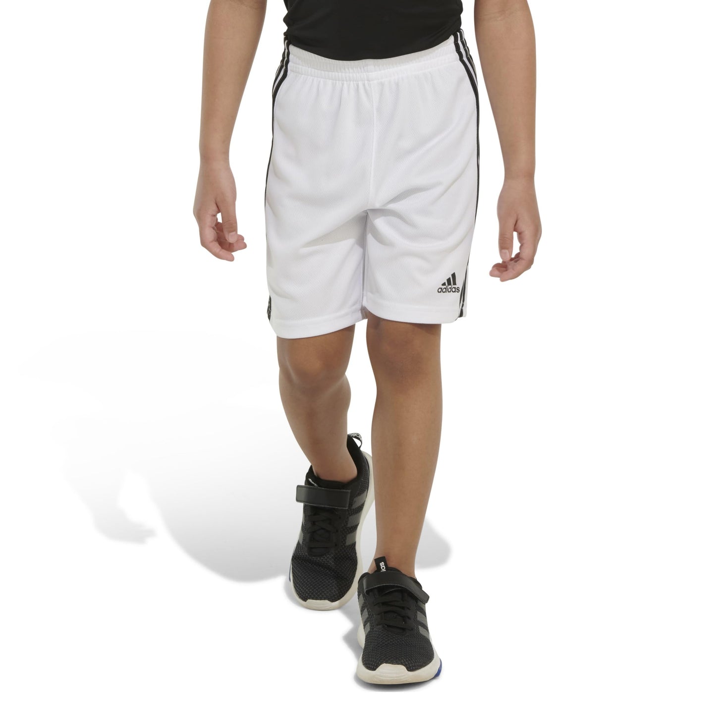adidas boys Adi Classic 3-stripe Shorts, White, 2T US