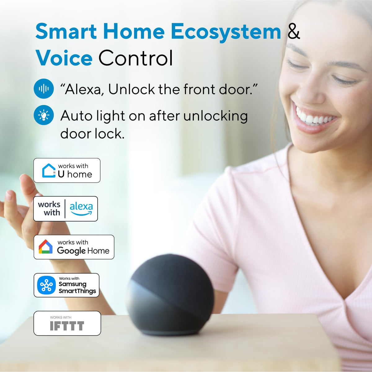 ULTRALOQ Bolt Fingerprint Smart Lock with Door Sensor, Built-in WiFi Smart Locks for Front Door, Biometric Smart WiFi Deadbolt, Auto Unlock, 10 Months Battery, IP65 Waterproof, BHMA Grade AAA