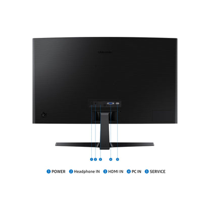 SAMSUNG 27" Essential S3 (S36GD) Series FHD 1800R Curved Computer Monitor, 100Hz, Game Mode, Advanced Eye Comfort, HDMI and D-sub Ports, LS27D366GANXZA, 2024
