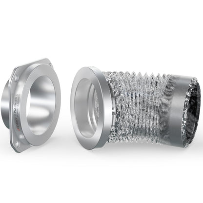 JEEVONY Magnetic Dryer Vent Coupling DV180 Airtight Seal Dryer Vent Connector Kit Easy to Clean Quick Connector Including a 2.6ft 4" Duct and two Clamps