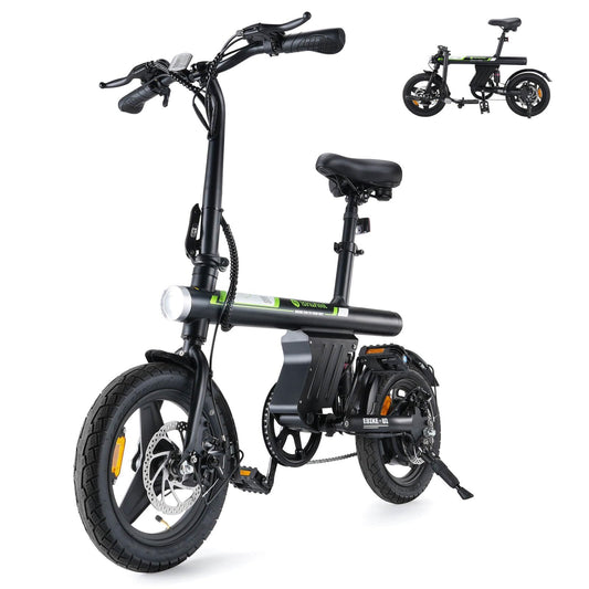 isinwheel U1 Electric Bike for Adults 500W Motor, 20 mph Folding Ebike