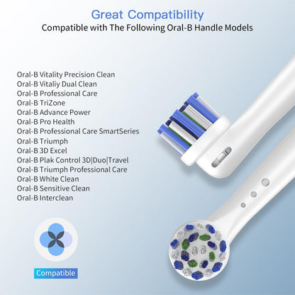 Replacement Toothbrush Heads for Oral B Braun, 8 Pack Professional Electric Toothbrush Heads, Precision Clean Brush Heads Refill Compatible with Oral-B 7000/Pro 1000/9600/ 5000/3000/8000 (8pack)
