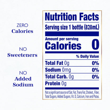 Saratoga Sparkling Water Bottles, 12-Pack - Carbonated Spring Bottled Water with Naturally Occurring Minerals & Electrolytes - Recycled PET Plastic Bottles - 28 Fl Oz