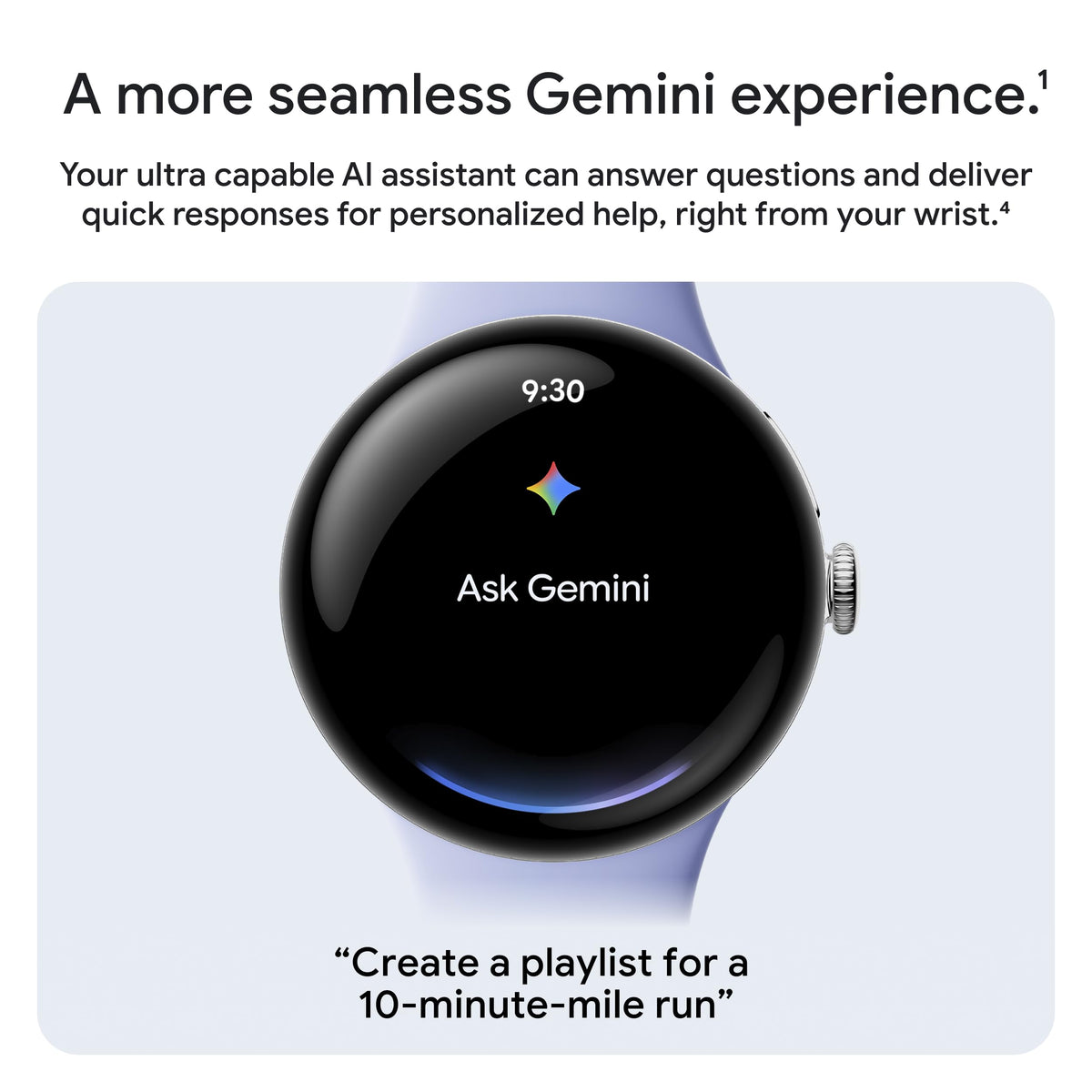 Google Pixel Watch 4 (41mm) - Android Smartwatch with Heart Rate and Sleep Tracking - 30-Hour Battery - Fitness Tracking - Google AI - Polished Silver Aluminum Case - Porcelain Active Band - Wi-Fi