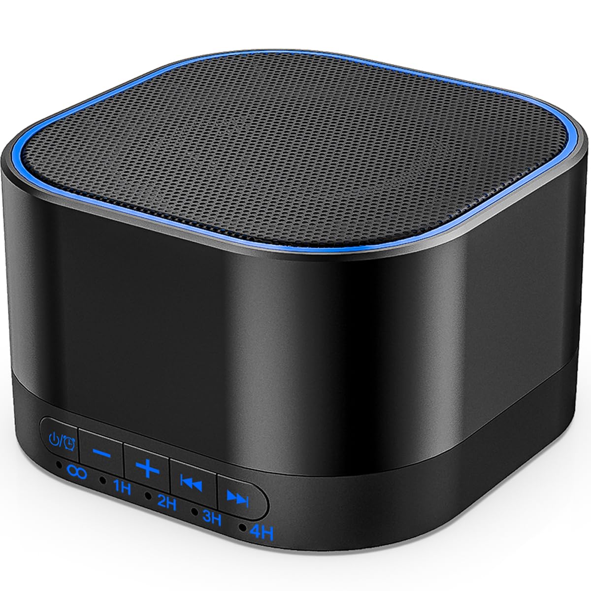 Magicteam White Noise Machine with 20 Non Looping Natural Soothing Sounds Memory Function 32 Levels of Volume Powered by AC or USB and Sleep Sound Timer Therapy for Baby Kids Adults Black