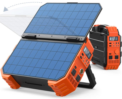 BLAVOR 1600W Solar Generator, 1024Wh Power Station with Built-In 40W Panel