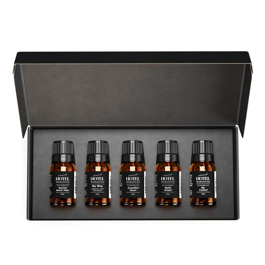 AirScent Hotel Diffuser Oil Gift Set - Seaside Hotel Scents - 10 mL, 0.34 fl oz Fragrance Oil for Aromatherapy Diffusers - Inspired by Marriott Beach Villas, My Way, Acqualina, Melia and Ritz Carlton