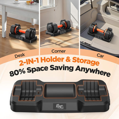 Adjustable Dumbbells Set 25LB, Weights Dumbbells Set 5/10/15/20/25lbs, Anti-Slip Handle for Exercise Fitness Workout Adjustable dumbbell set 2 (25, Pounds)