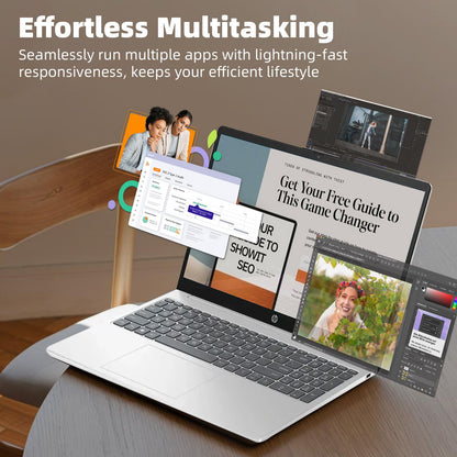 HP 15.6-inch Touchscreen Laptop Computer - w/MS Office 2024 Lifetime, Free CD/DVD Drive • Intel 6-core i3-1215U • 32 GB RAM, 1 TB SSD • Wi-Fi 6E • Windows 11 Pro, Long Battery Life