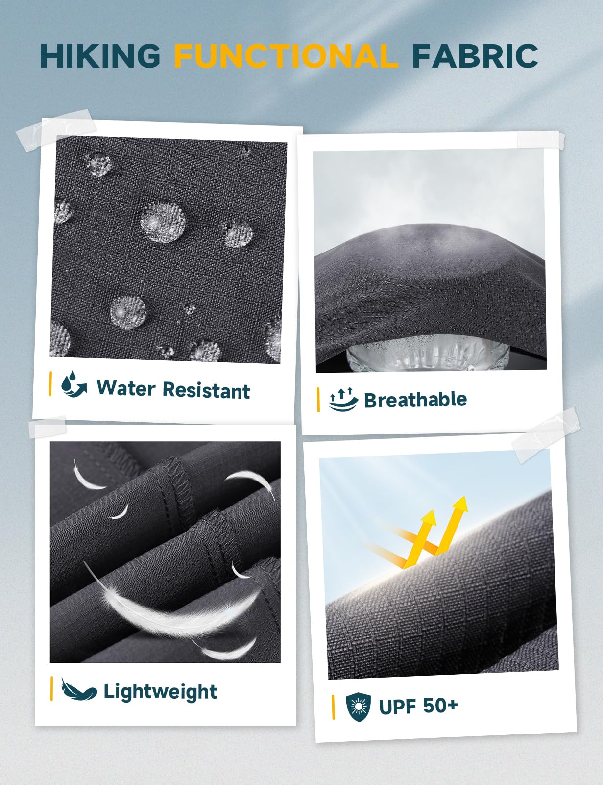 Moosehill Mens Cargo Hiking Shorts Lightweight Water Resistant for Casual Golf Work Tactical Fishing with 6 Pockets(Dark Grey, 36)