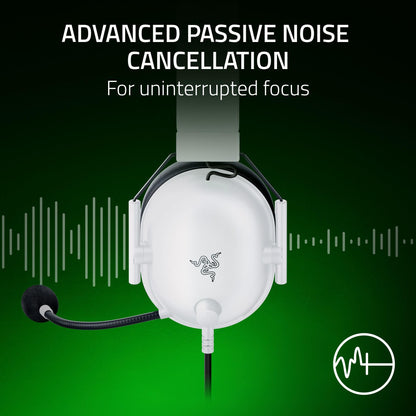 Razer BlackShark V2 X Xbox Gaming Headset: 50mm Drivers - Cardioid Mic - Lightweight - Comfortable Noise Isolating Earcups - for Xbox Series X, Series S, PS5, PC, Switch via 3.5mm Audio Jack - White
