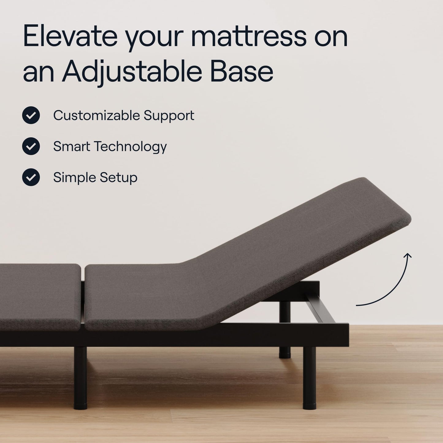 Adjustable Comfort Classic Adjustable Base - Queen - Head & Foot Incline - Wireless Remote with Memory - Easy Set Up - Zero Clearance - Zero Gravity - Durable Frame