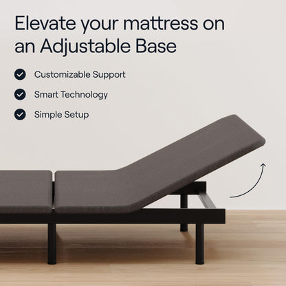 Adjustable Comfort Classic Adjustable Base - Queen - Head & Foot Incline - Wireless Remote with Memory - Easy Set Up - Zero Clearance - Zero Gravity - Durable Frame