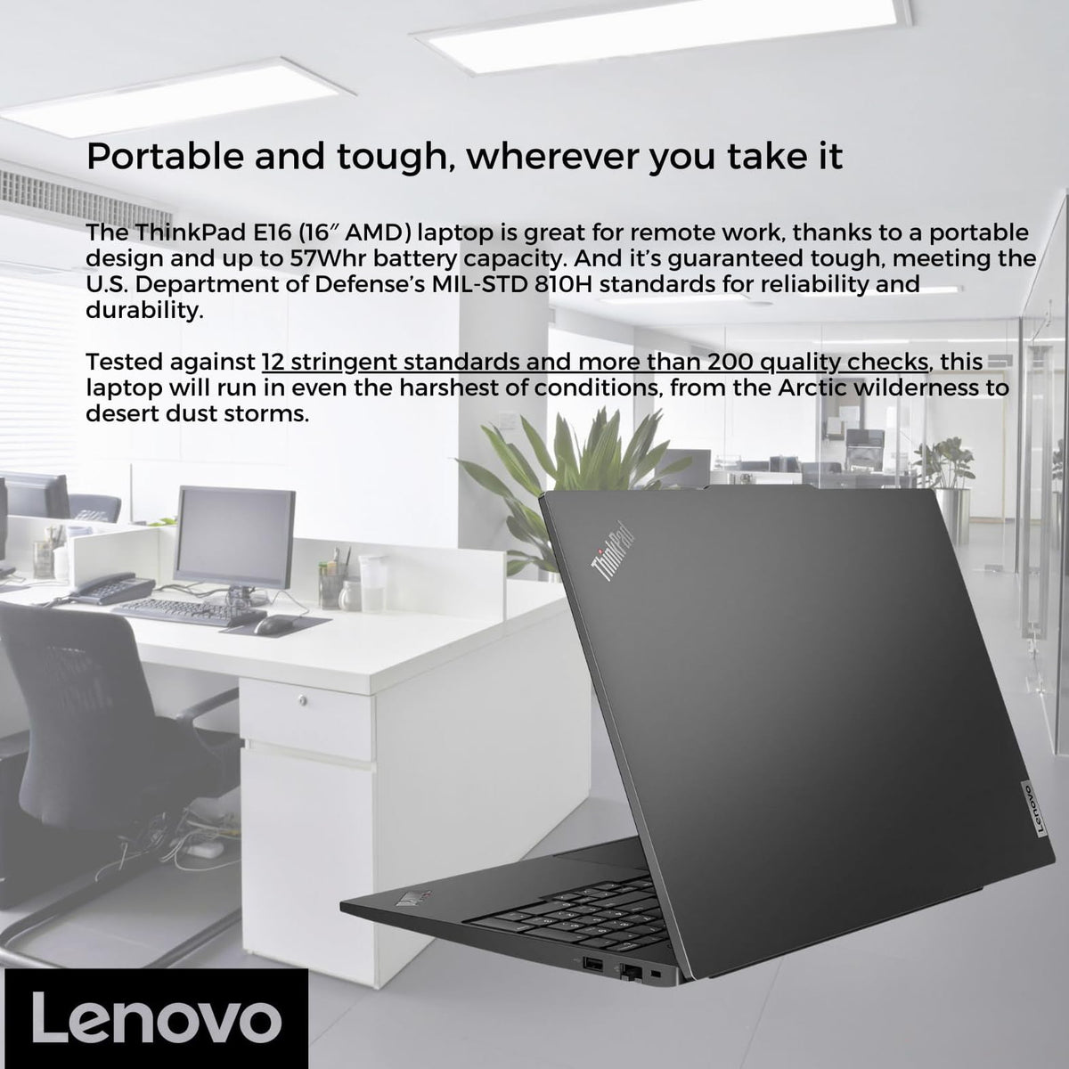 Lenovo ThinkPad E16 G2 Business Laptop Computer, 16" FHD+, AMD 8-Core Ryzen 7 7735HS (Beat i7-1360P), 32GB DDR5, 1TB PCIe SSD, WiFi 6E, Fingerprint Reader, Backlit Keyboard, Windows 11 Pro, AZ-XUT