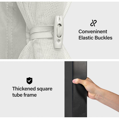 LAUSAINT HOME Outdoor Patio Gazebo 10'x20' with Expansion Bolts, Heavy Duty Party Tent & Shelter with Double Roofs, Mosquito Nettings and Privacy Screens for Backyard, Garden, Lawn, Cream White