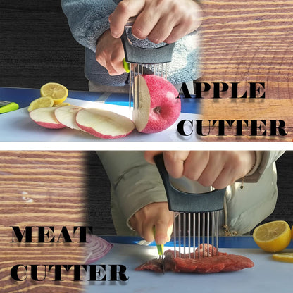 SCGFPOE Onion Slicer Holder, Onion | Tomato | Potato | Apple | Egg Holder for Slicing, Vegetables | Fruits Slicer Holder, Meat |Beef Chopper, Multi-Purpose Kitchen Accessory, 2 Pack