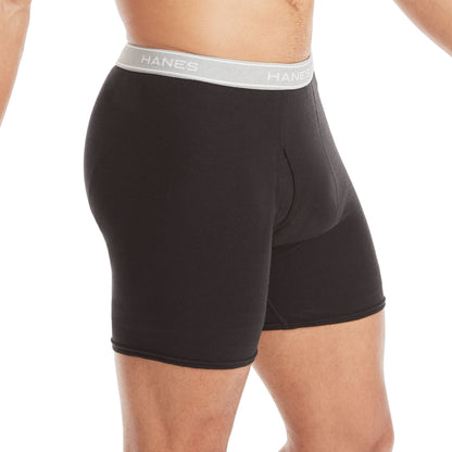 Hanes Mens Underwear Briefs, Cool Dri Moisture-wicking Cotton No-ride-up For Men, Multi-packs Available Boxer, 12 Pack - Black, Medium US
