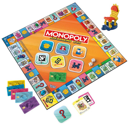 Monopoly App Banking Board Game | App-Enabled Game | Links to Smart Devices | Ages 8+ | 2 to 6 Players | 45 Mins. | Family Games for Kids