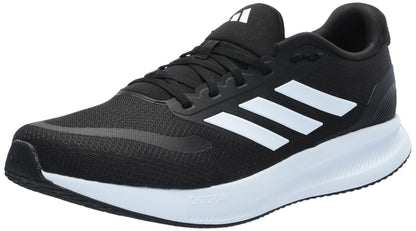 adidas Men's Run Falcon 5 Sneaker, Black/White/Black, 10.5