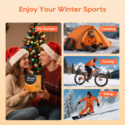Heated Socks, APP Control Electric Heated Socks for Men Women, Rechargeable Battery Powered Warm Socks, Washable Thermal Socks Foot Warmer for Winter Hunting Skiing Hiking Camping