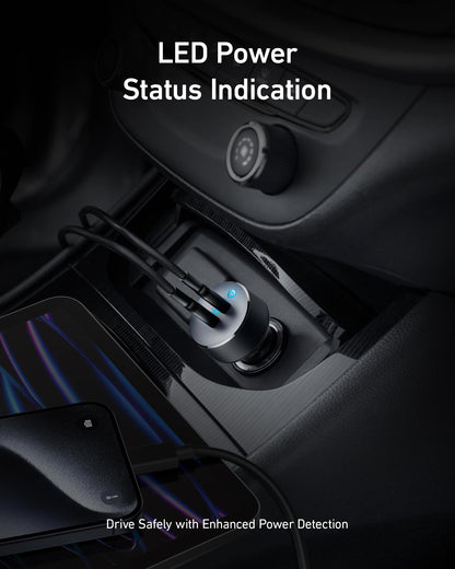Anker USB C Car Charger, 40W 2-Port PowerIQ 3.0 Type C Adapter, iPhone 16 Car Charger, PowerDrive III Duo with Power Delivery for iPhone 16/15/14/13