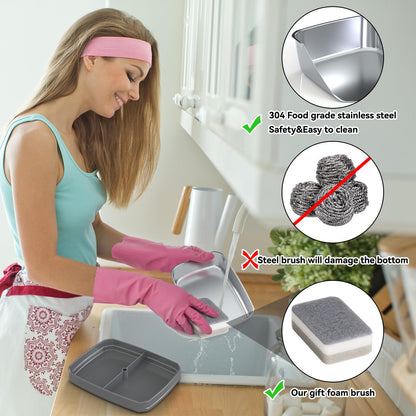 Sitlais Electric Heated Lunch Box for Men - 3 Liters Double Layer Portable Food Warmer for Car Truck 90 W Self Heating Lunch Box for Adults Food Heater for Work Travel Camping lonchera,Dark Grey