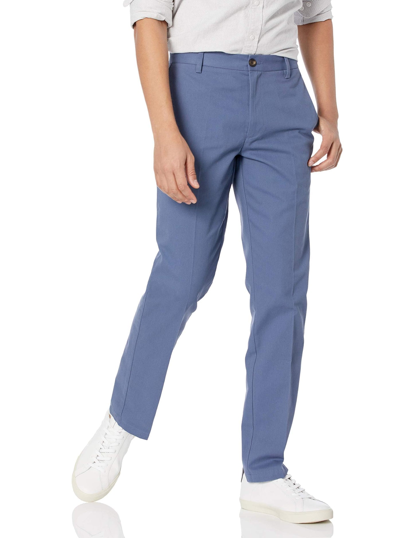 Amazon Essentials Men's Slim-Fit Wrinkle-Resistant Flat-Front Chino Pant, Indigo, 29W x 32L
