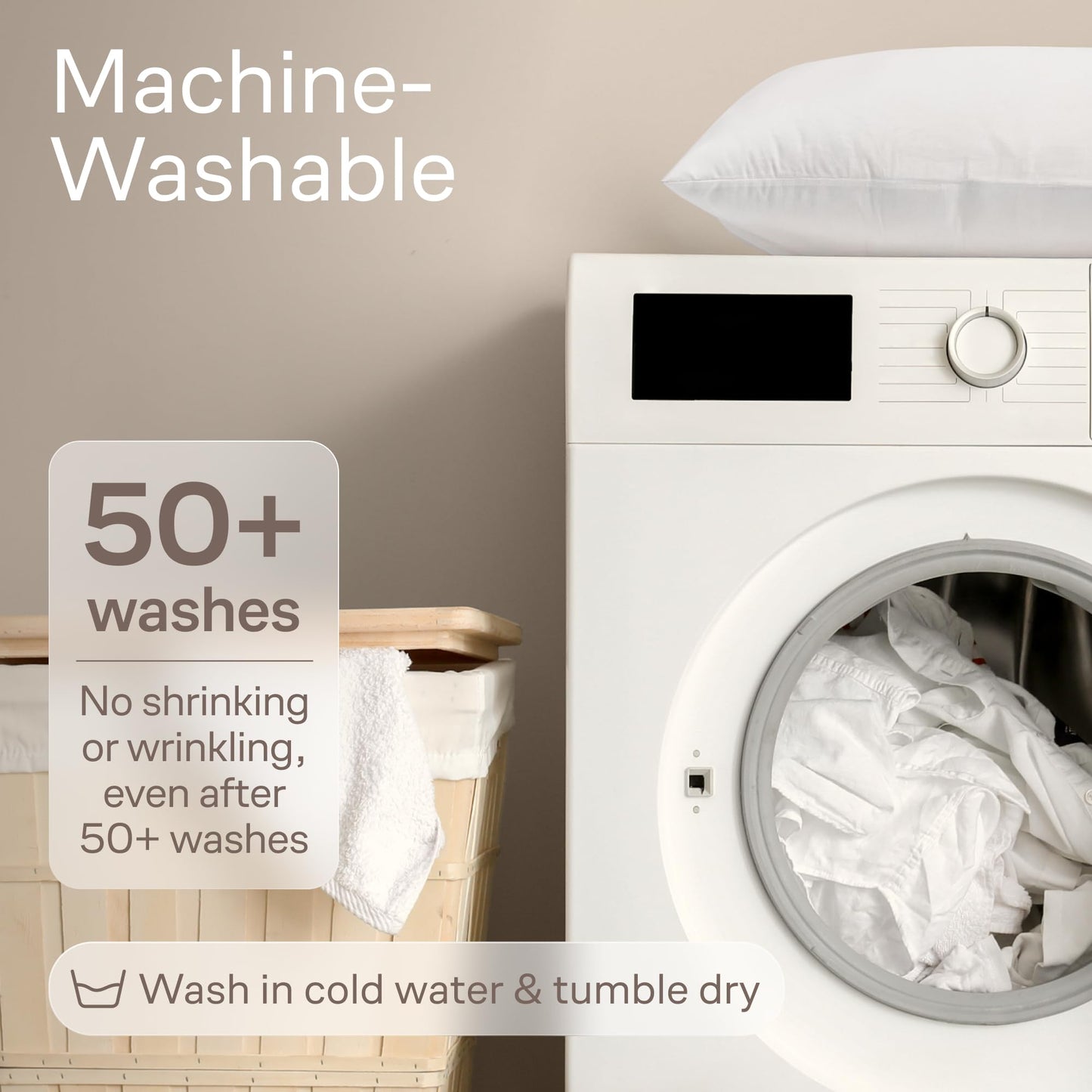 Ultra Soft Pillow Protectors with Zipper Standard Size - Set of 4 Breathable Pillow Covers - 100% Protection Against Stains, Dust & Dirt - Machine Washable (White)