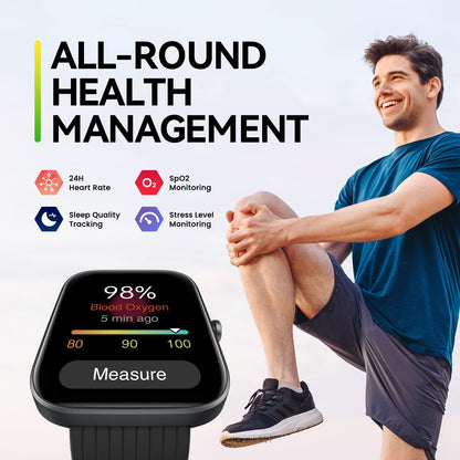 Amazfit Bip 3 Pro Smart Watch for Men, GPS, 14-Day Battery Life, Activity Fitness Tracker with 60+ Sports Modes, Water Resistant, Sleep & Heart Rate Monitor, for Android Phone & iPhone, Black
