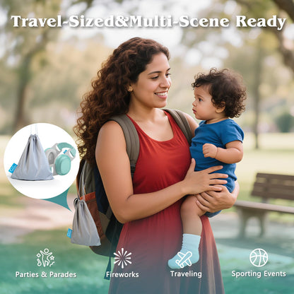 Bella's Friends Baby Ear Protection for Infants & Toddlers(3–48 Months), 24dB Noise Cancelling Headphones, Comfy Earmuffs for Airplane, Party & Sleep, Baby Travel Essential, Infant Gift, Sage Green