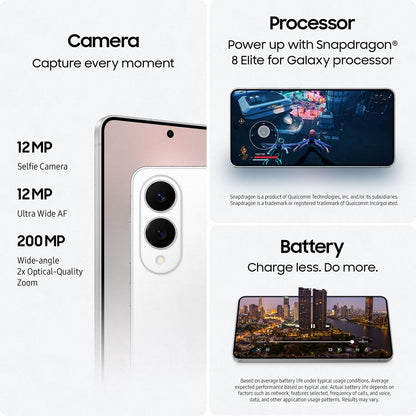 SAMSUNG Galaxy S25 Edge Phone, 256 GB AI Smartphone, Unlocked Android, Night Video, Fast Processor, ProScaler Display, All-Day Battery, 2025, US 1 Yr Manufacturer Warranty, Titanium Icyblue