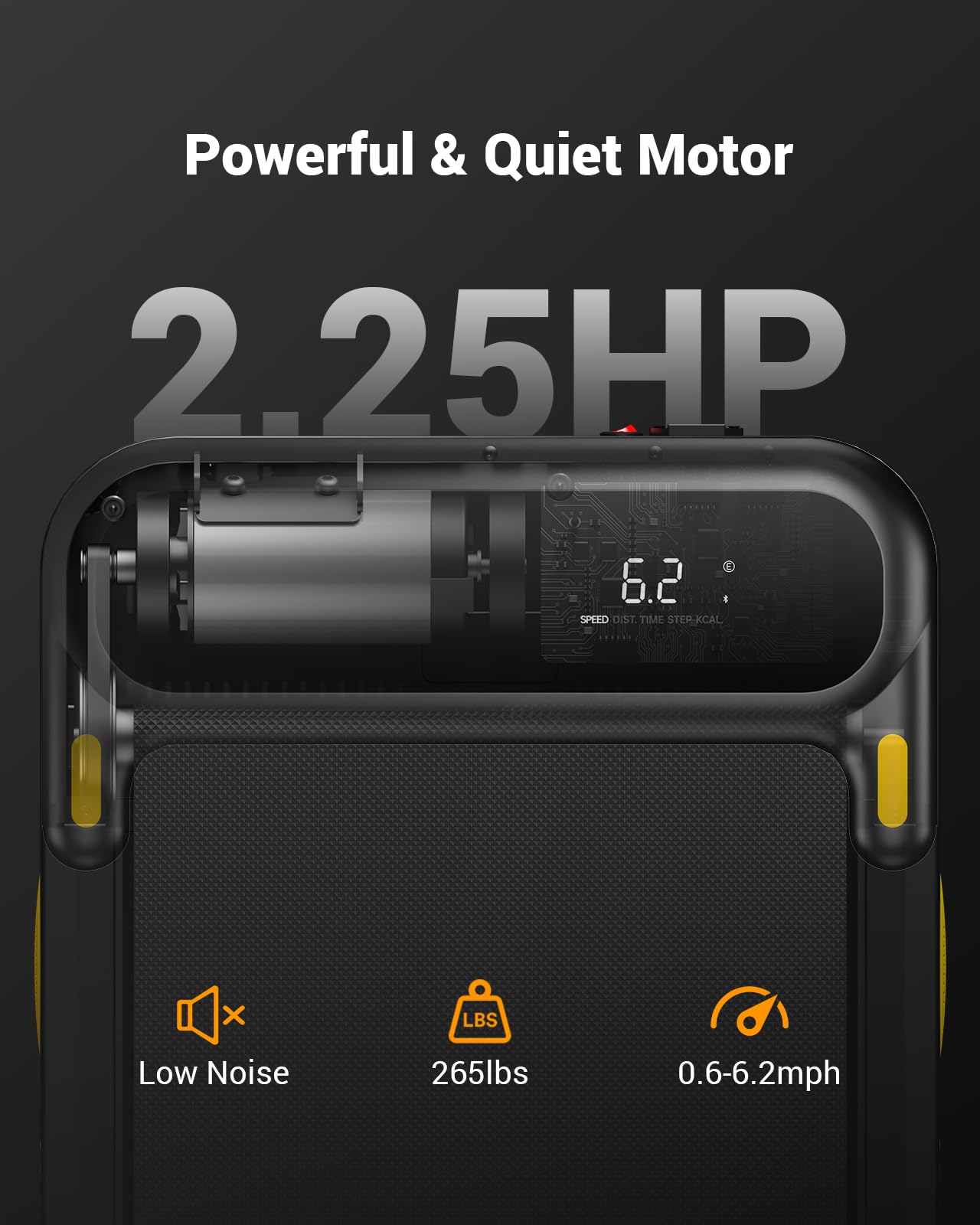 UREVO Walking Pad Treadmill, Under Desk Treadmill for Home/Office, Walking Pad with Handle Bar, 2 in 1 Folding Treadmill with Remote Control, APP and LED Display