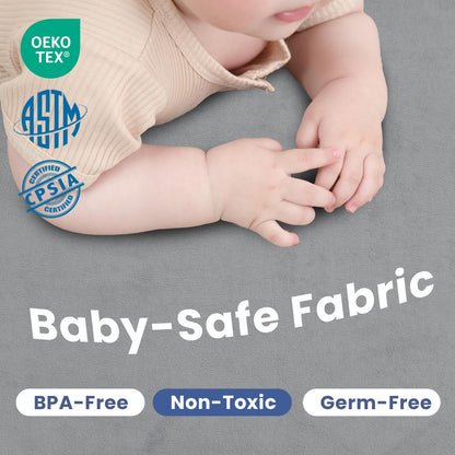 Huloo Sleep Ultra Soft Baby Play Mat for Floor,1.3" Thick Elasti-Foam 50x50 Playpen Mat for Toddlers Infant kids,Non-Slip Backing Safe for Crawling&Tummy Time,Tatami Style (Dark Grey)